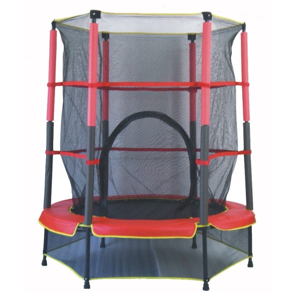 Capetan® Kiddy Jump 140cm trambulin védőhálóval és alsó biztonsági védőszoknyával,