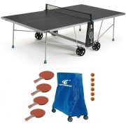 Cornilleau 100X Outdoor SZÜRKE kültéri időjárásálló pingpong asztal családi komplett