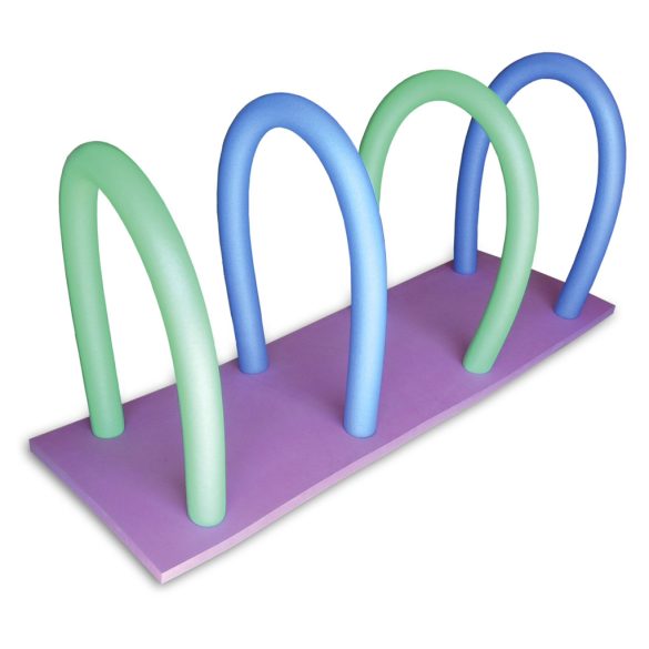 Úszószőnyeg 150x50x4,5cm alagút 4 db vízinudlival, zöld,sárga, kék színből választható