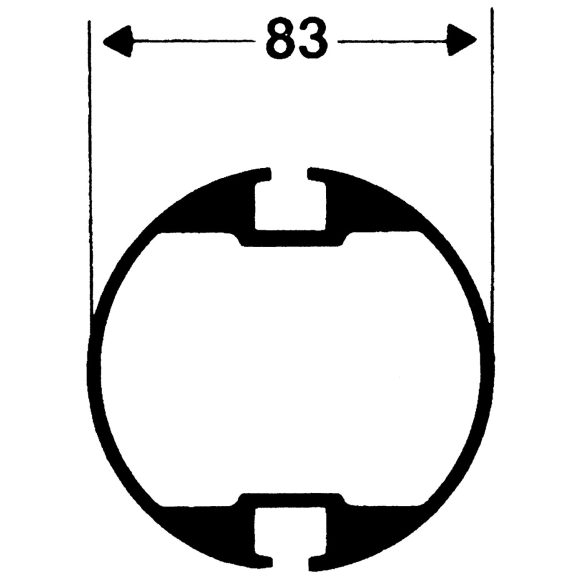 Strandröplabda hálótartó oszlop pár kerek profil 83x83mm , sárga porszórt