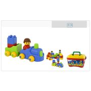 Color Bricks koffer - 47 darabból álló építőjáték készlet figurákkal