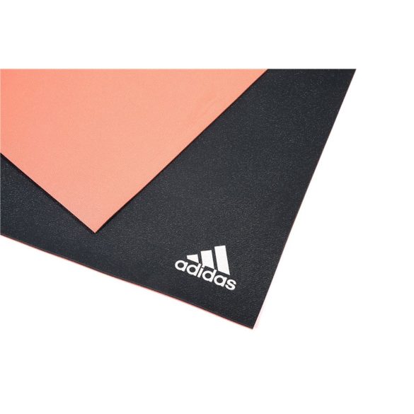 Adidas Kétrétegű yogaszőnyeg, 173x61x0,6cm, piros/szürke