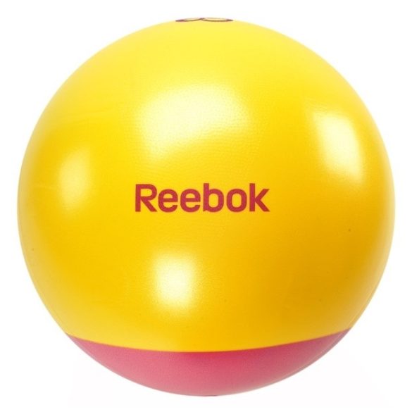 Reebok 65cm átm. sárga-magenta színű kéttónusú gimnasztikai labda + DVD