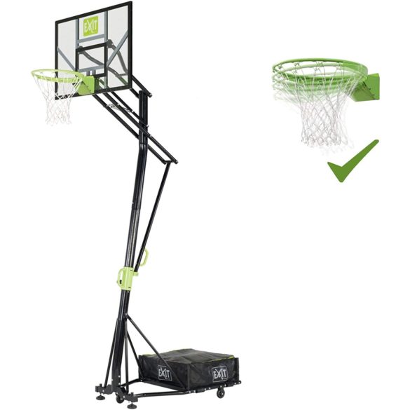 Streetball állvány Ex, mobil , gördíthető 77x116cm plexi palánkkal, slamdunk