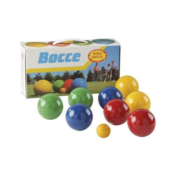 Boccia /petanque fa játékkészlet 8 db 8 cm átmérőjű golyóval