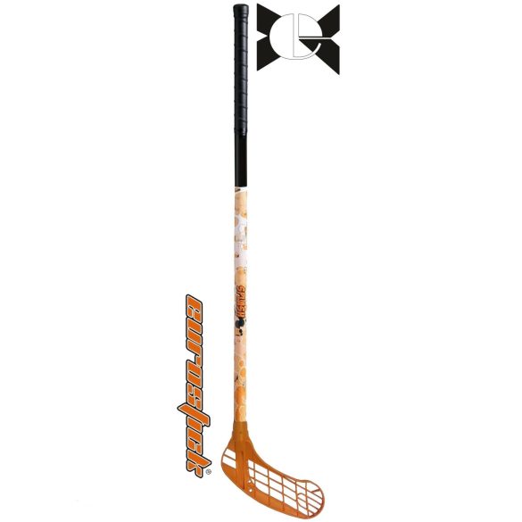 Floorball ütő grippes Acito Splash Orange 95/106cm mintás nyéllel -