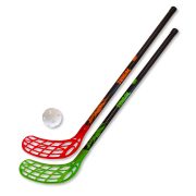 Floorball junior szzett Real 2 ütő 1 labda 70cm nxél/84cm