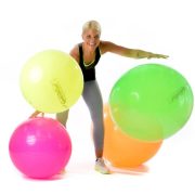 Fitball gimnasztika labda 65 cm NEON NARANCS szín, standard fényes