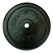   Capetan® 15kg acél súlytárcsa kalapácslakk felülettel 31mm lukátmérővel, méret 33x3,5cm