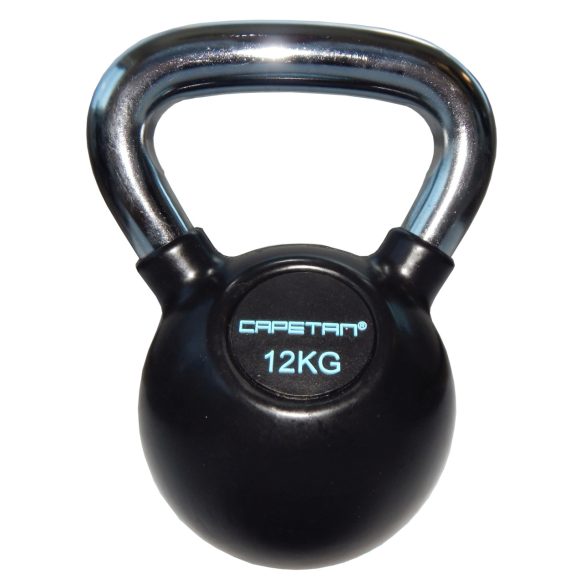 Capetan® Professional Line 12Kg Chromozott nyelű gumival bevont acél kettlebell